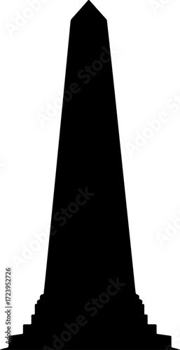 Obelisk silhouette vector illustration