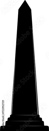 Obelisk silhouette vector illustration