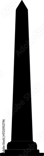 Obelisk silhouette vector illustration