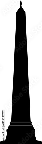 Obelisk silhouette vector illustration