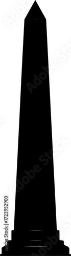 Obelisk silhouette vector illustration