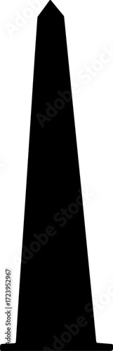 Obelisk silhouette vector illustration