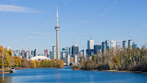 Toronto Island Park with Toronto skyline in the background, Toronto, Ontario, Canada