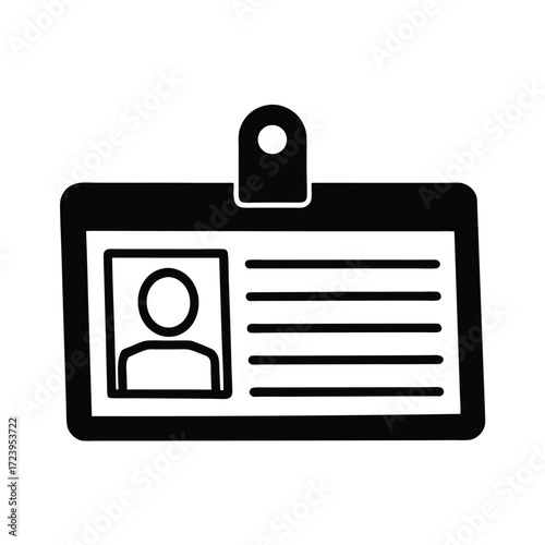 Zoo Keeper element isolated id card on white background