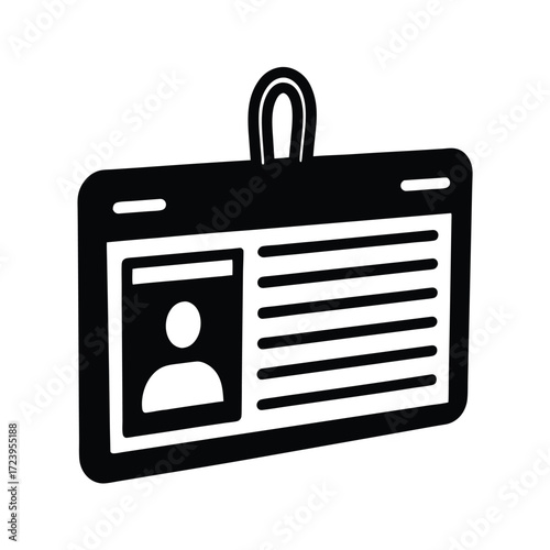 Zoo Keeper element isolated id card on white background