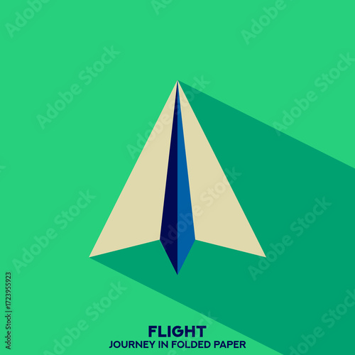 Paper Plane icon. Minimalist Paper Plane Vector Illustration. Symbol of Creativity, Travel and Innovation.