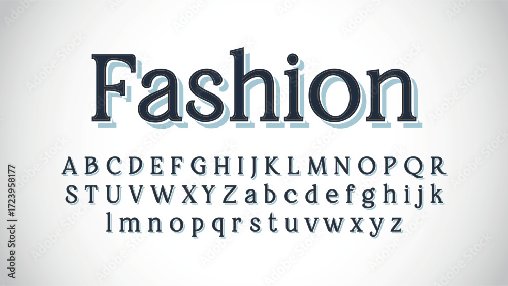 Obraz premium thin serif elegant isolated 3d typography
