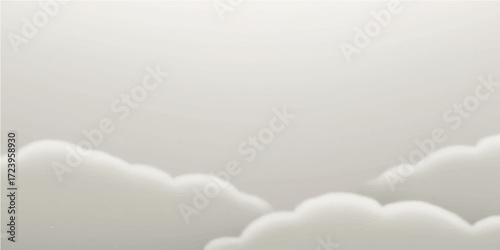 Bright summer day with beautiful white clouds drifting through the clear blue sky