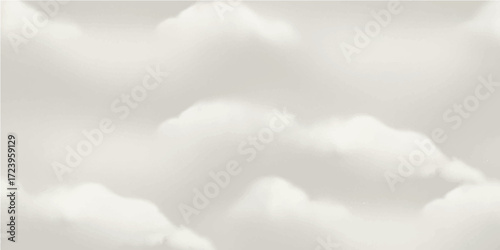 Beautifully bright, white fluffy cumulus clouds drift across the deep blue sky on a clear, sunny day