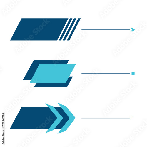 Blue gradient abstract banner with circular element and flowing lines circle, Blue news lower third element, Breaking News TV Banner Set