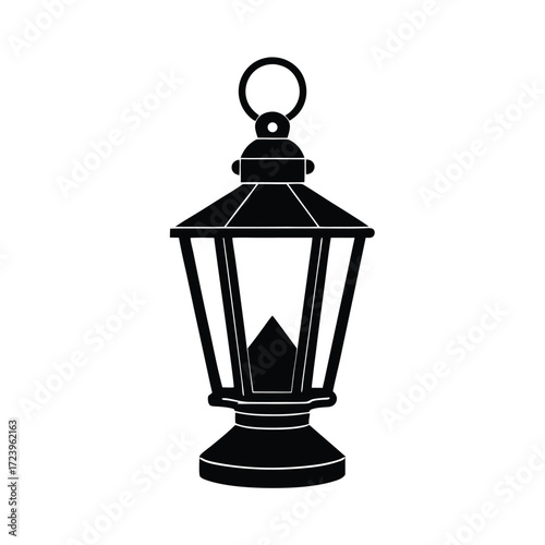 Zoo Keeper element isolated lantern on white background