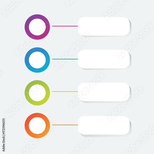 Vector infographic label design with circle gradient. infographic template design and 4 options or steps. diagram, presentations, workflow layout, banner, flow chart