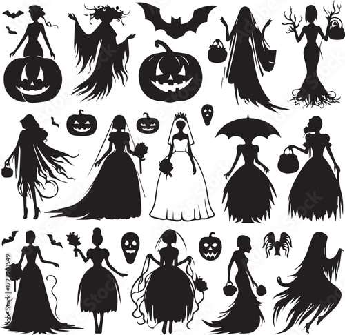 Halloween Silhouettes Icons