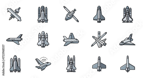 Collection of Spacecraft and Rockets.