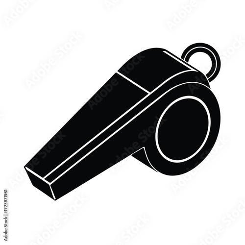 Zoo Keeper element isolated ranger whistle on white background