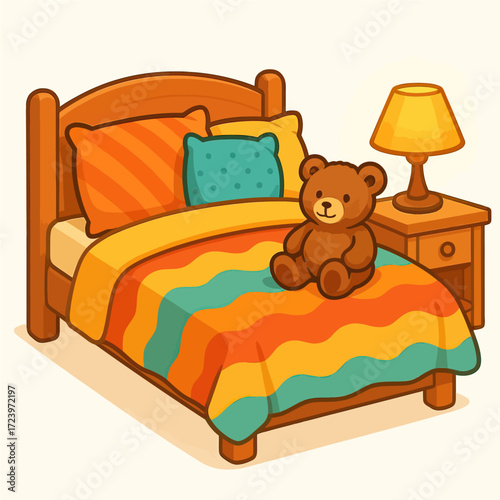 bed room with bear 
