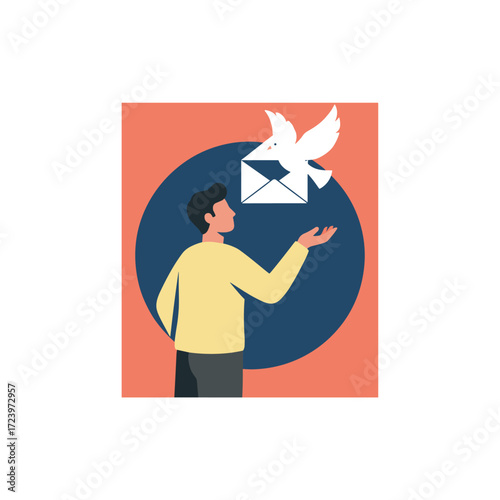Illustration of an unsubscribed concept featuring a character, suitable for web banners, mobile apps, and hero images, rendered as a flat vector on a white background