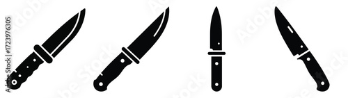 knife Icon Set, Vector illustration