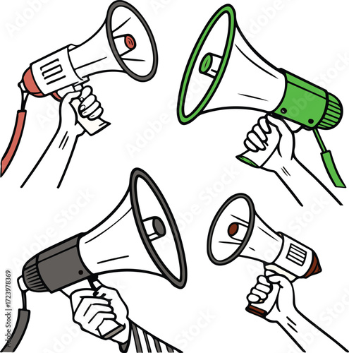 hand with megaphone