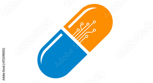 Digital medicine capsule with circuit board technology for healthcare innovation.