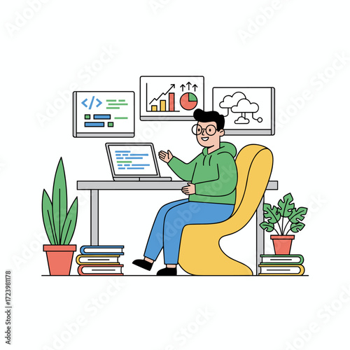 The IT manager oversees the team's technology systems