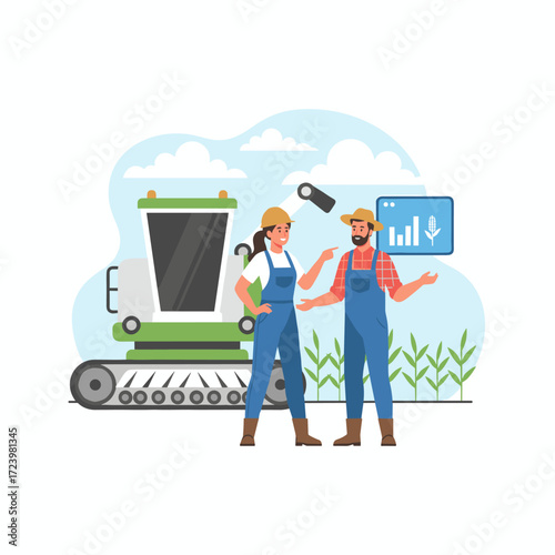 In a smart farm, farmers and engineers track and analyze data