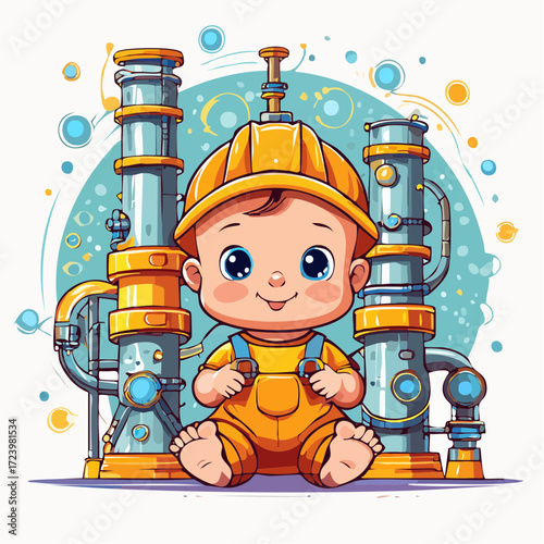 baby chemical processing, reactor vessels, piping networks