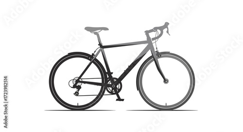 Minimalist bicycle illustration showcasing a sleek design and modern aesthetic perfect for cycling