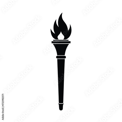 Zoo Keeper element isolated torch on white background