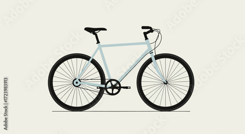 Minimalist bicycle illustration on a light background perfect for transportation needs