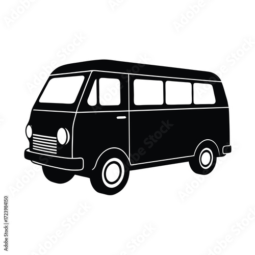 Zoo Keeper element isolated transport van on white background