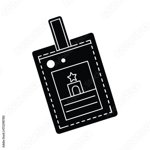 Zoo Keeper element isolated visitor pass on white background