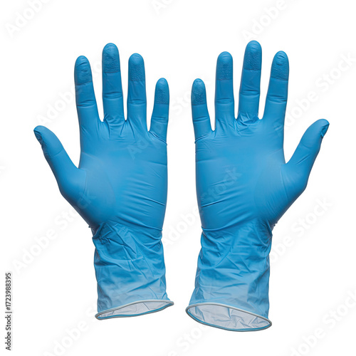 surgical gloves on white background