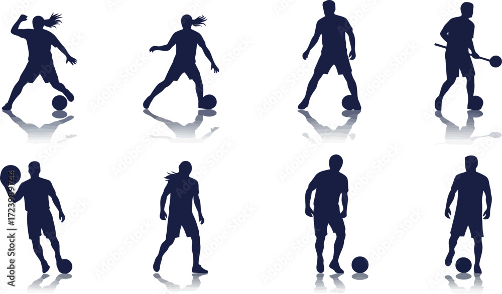 Fototapeta premium Flat Icons Collection of Tennis – Minimalist Vector Illustrations Featuring Racket, Ball, Court, Player, Net, Match Equipment, and Sport Symbols for Web, Mobile App UI, Infographics, and Print Design