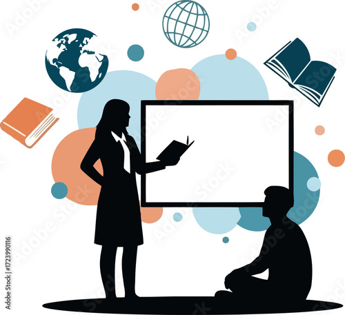 Flat Icons Set for Digital eLearning – Modern Vector Illustrations Featuring Online Education, Virtual Classroom, Mobile Learning, Course Modules, Study Materials, Knowledge Sharing, and Academic