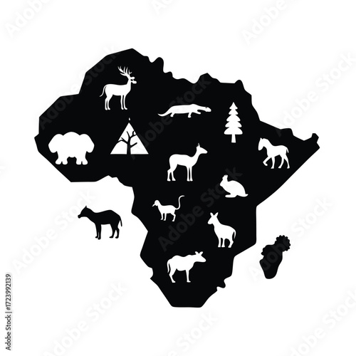 Zoo Keeper element isolated zoo map on white background
