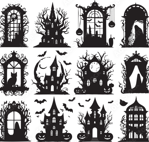 Halloween Silhouettes Icons
