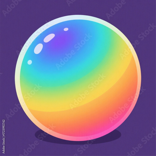 Gradient sphere transitioning from HSV values