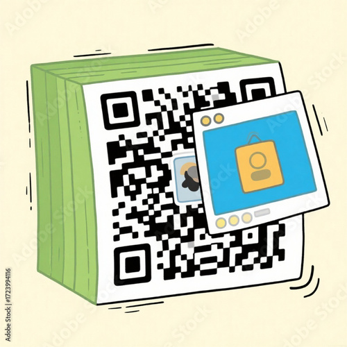 QR code morphing into compressed image