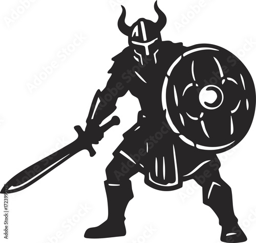 Celtic Warrior Silhouette – Symbol of Ancient Strength and Culture