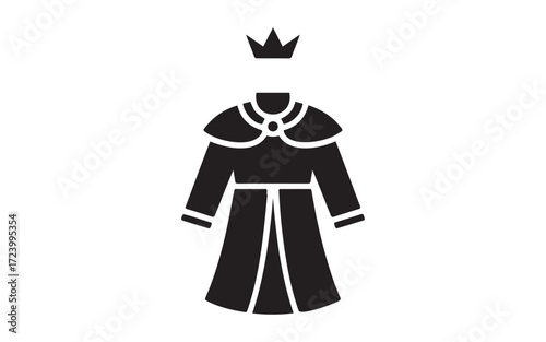 King crown robe royal monarchy power authority leadership medieval kingdom emperor sovereign majesty coronation reign on white background