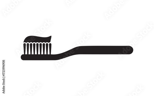 Toothbrush dental hygiene oral care teeth clean health toothpaste brush bristles routine bathroom morning night daily fresh mint on white background