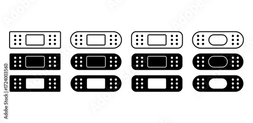 Bandage vector icon. Symbol of wound care, healing, and first aid treatment.