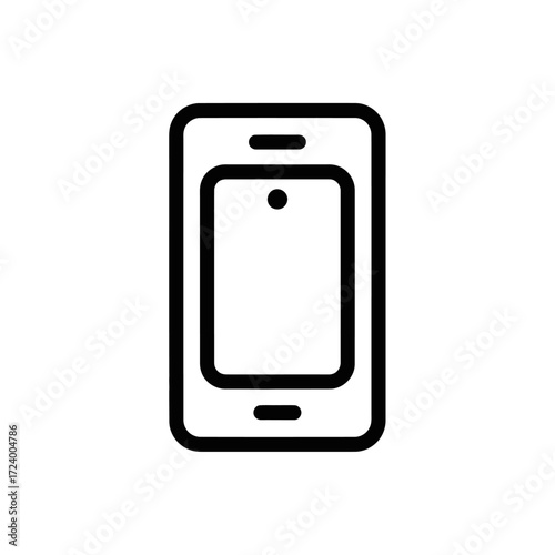 Line art icon of a smartphone or mobile phone.