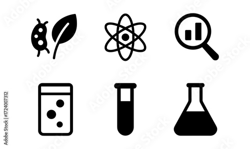 Simple science object vector set for educational and design use