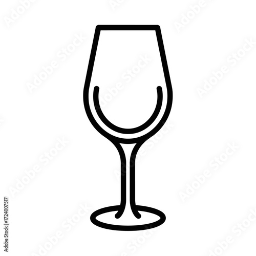 Line art drawing of a wine glass.