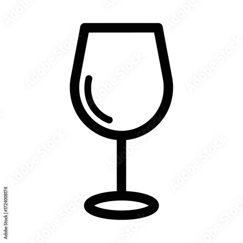 Line art drawing of a wine glass.