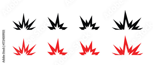 Set of explosions icon  vector eps10.