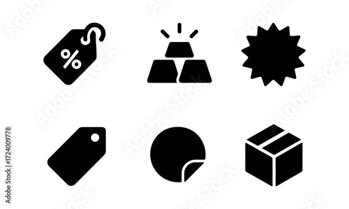 Set of 1000 simple discount icons for sales and promotions design