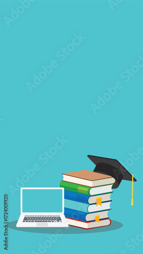 Online learning. Concept of webinar, business online training, education on computer or e-learning concept, video tutorial vector illustration	